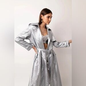 Silver Trench Coat